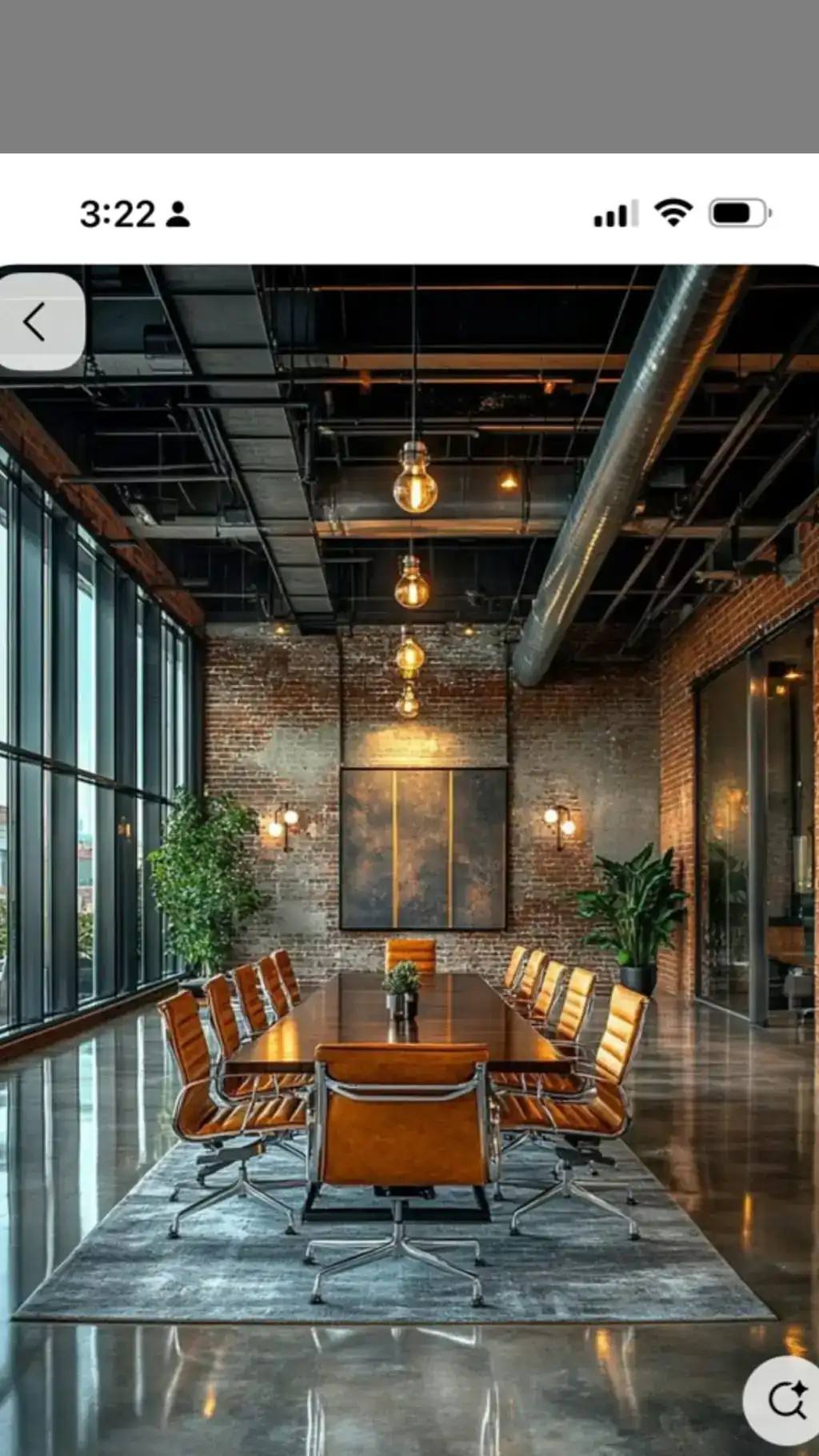 Commercial interior fit-out with exposed brick, steel and glass
