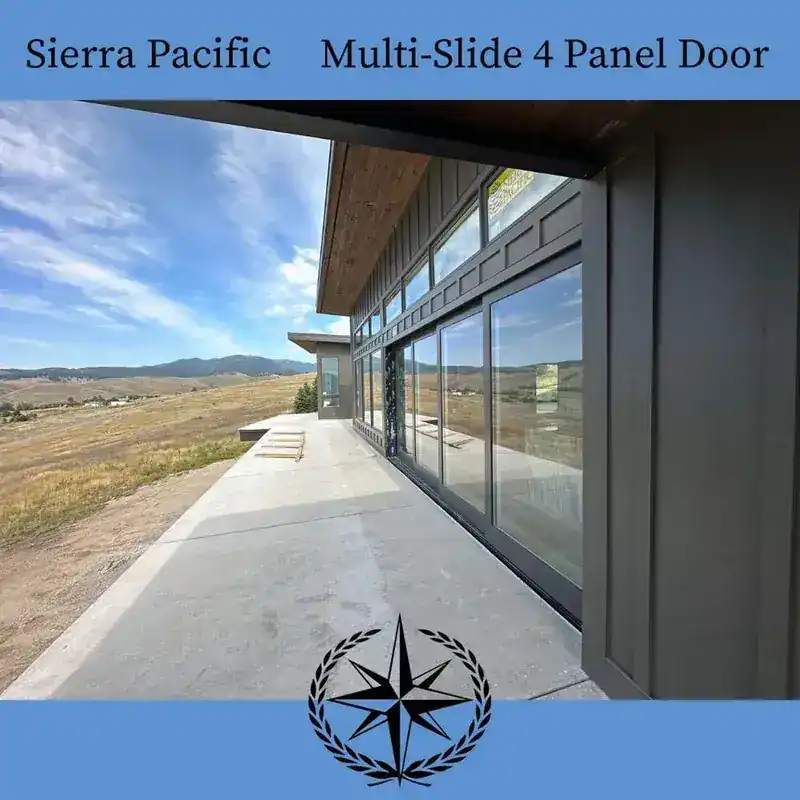 The finished glass wall with the Bitterroot beyond