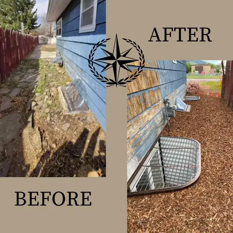 Before and after: the same side yard, start to finish