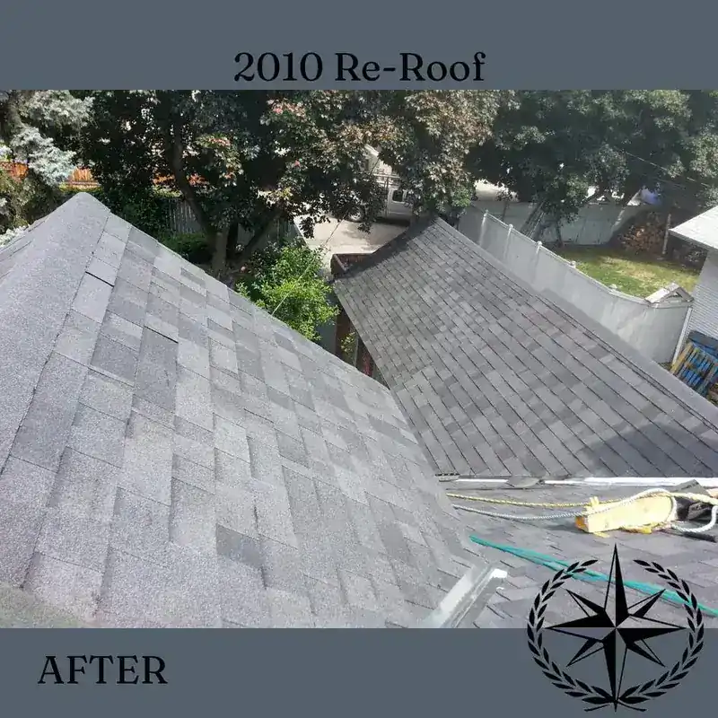 The finished roof from above