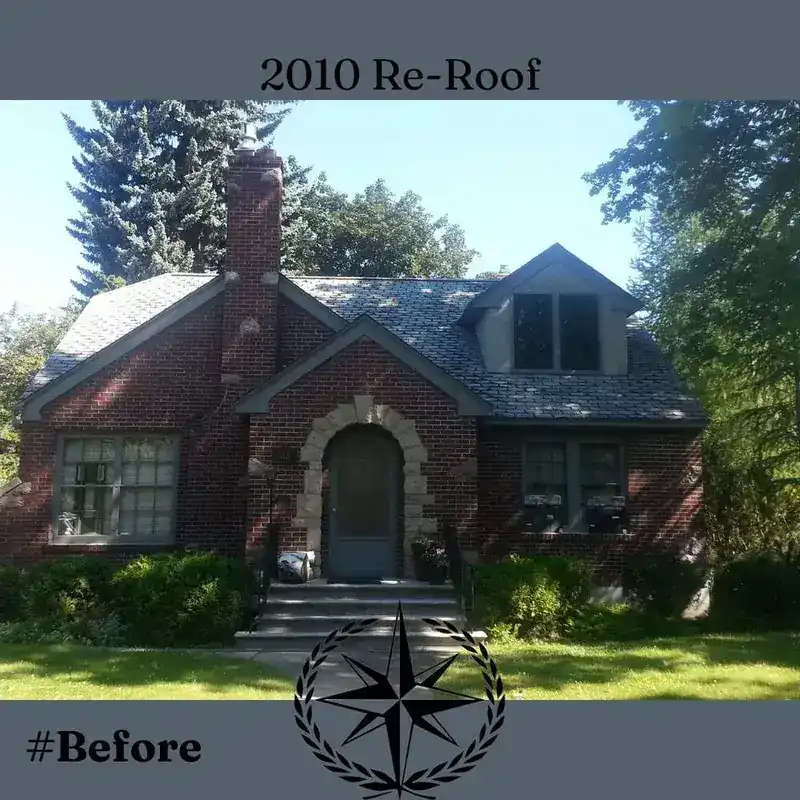 The house before the re-roof