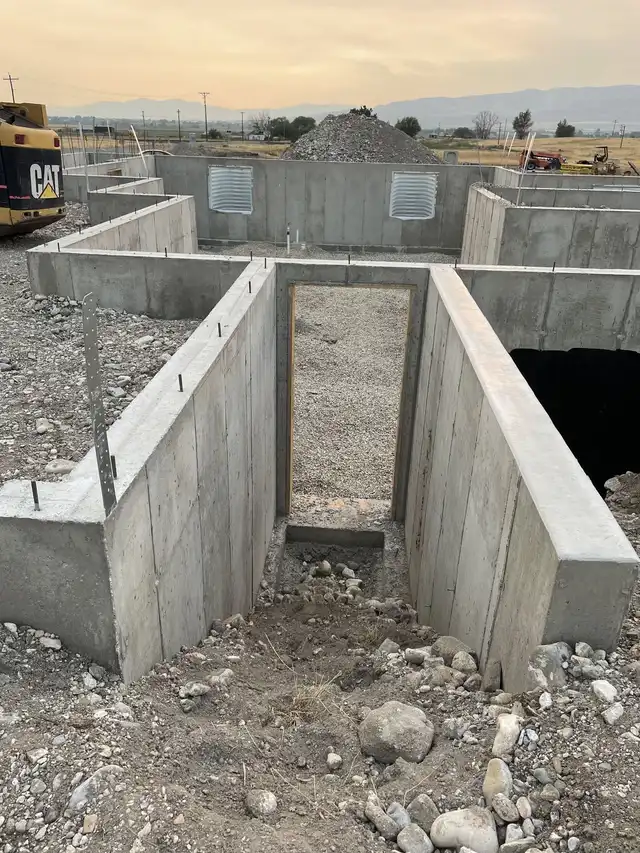 Poured concrete foundation walls