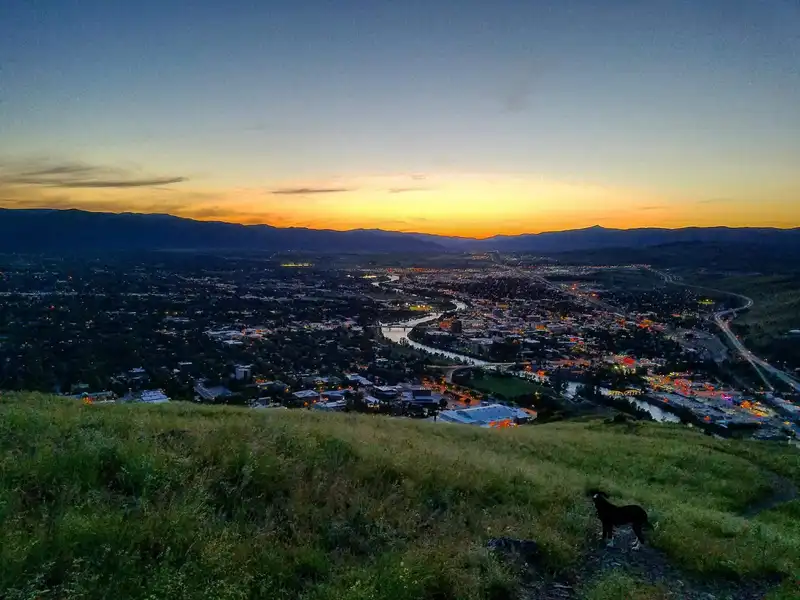 Sunset over the Missoula valley today
